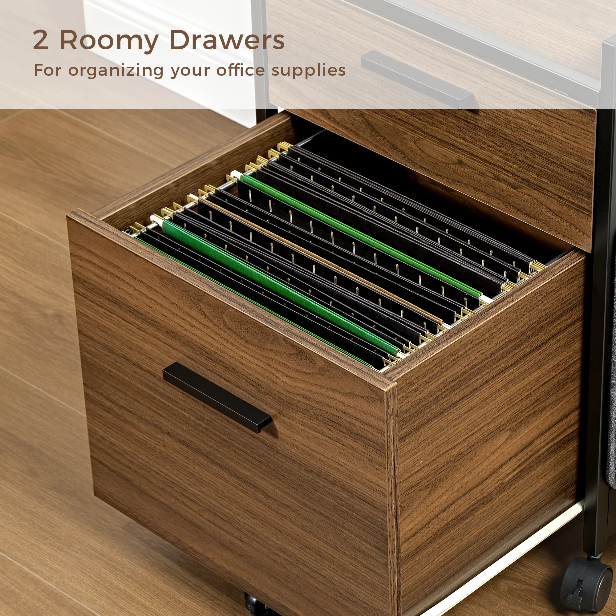 23" Rolling File Cabinet with Drawer - Image 7