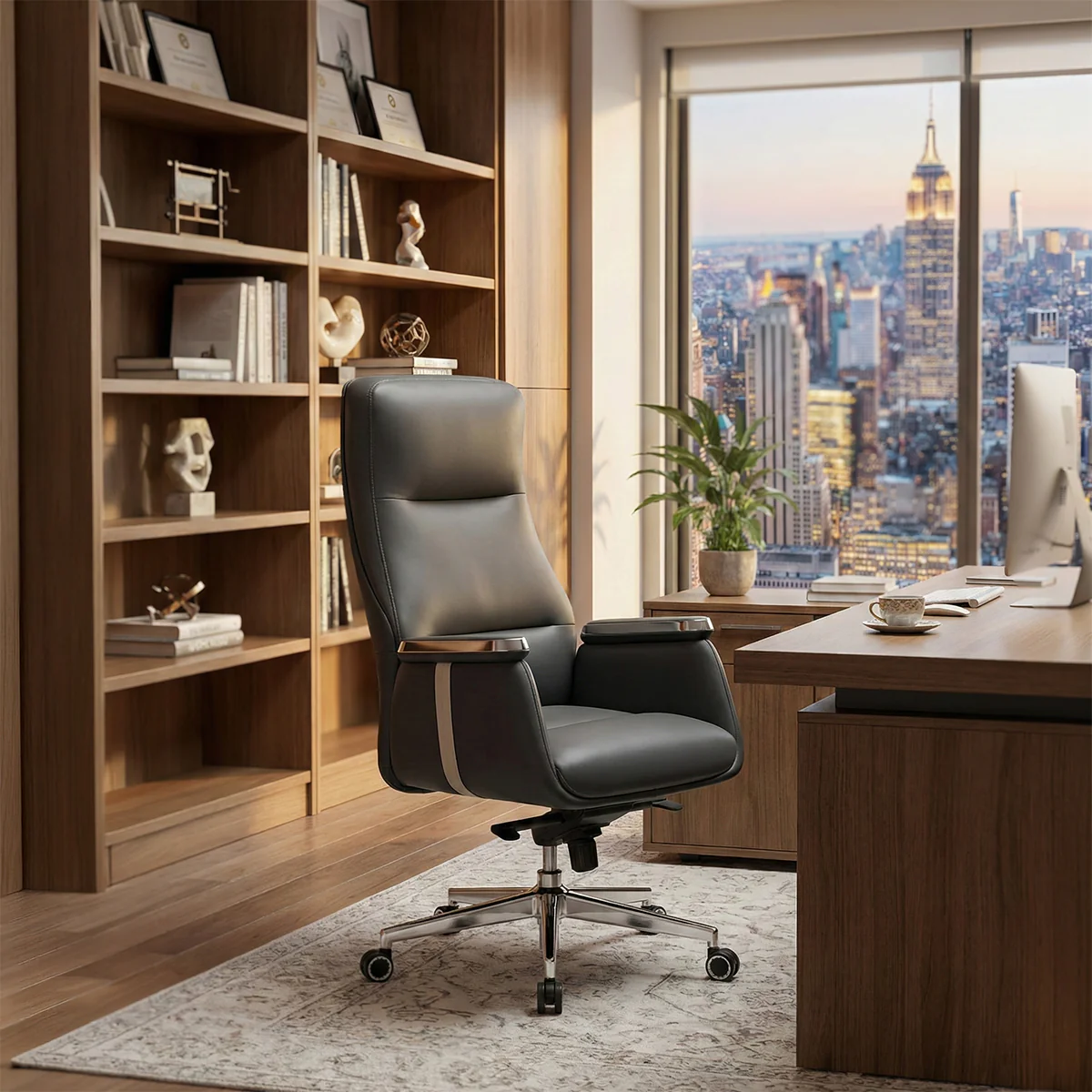Royal II, Silicone & Leather Executive Ergonomic Office Chair - Image 19