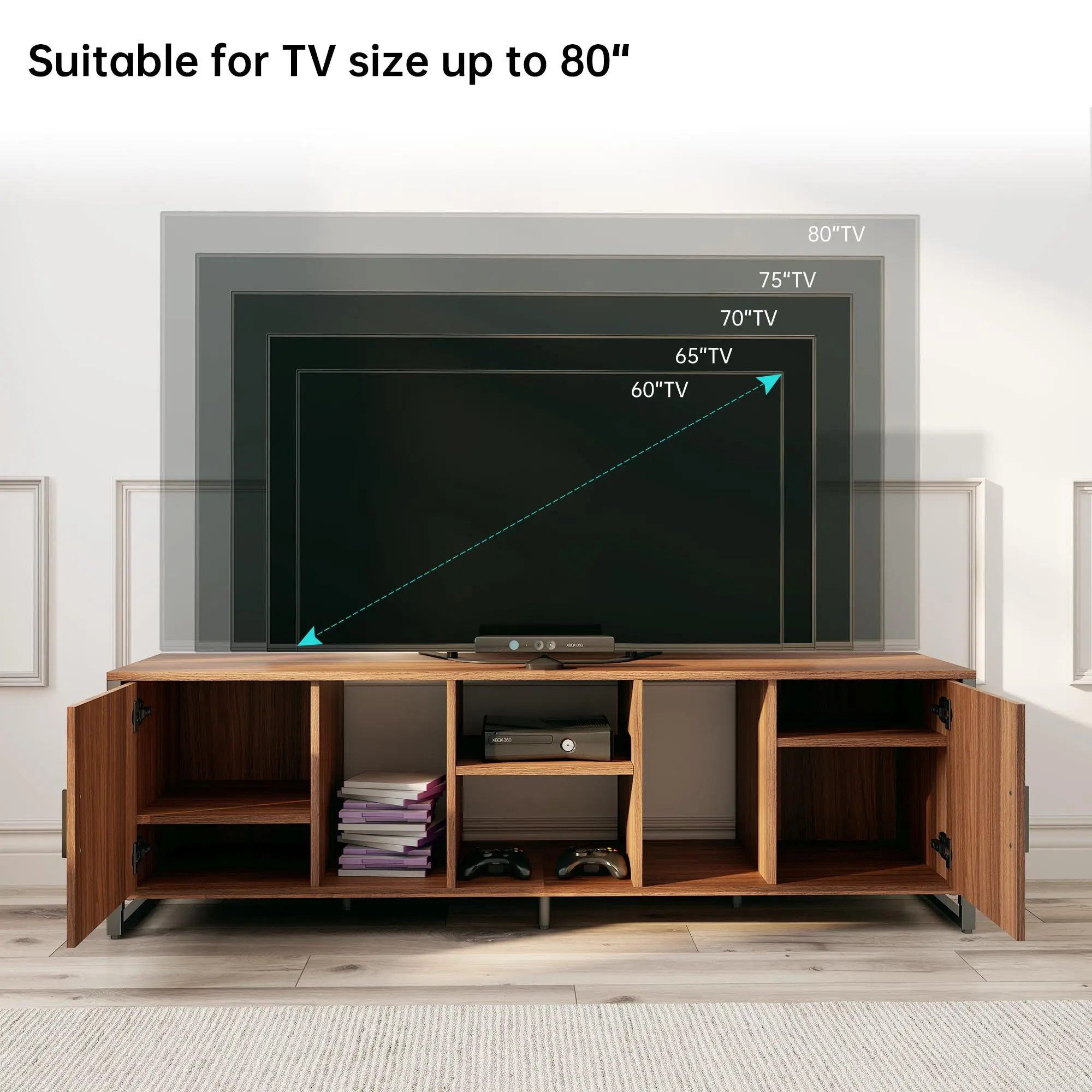 Sonoma 70" LED Light TV Stand Media Console - Image 17
