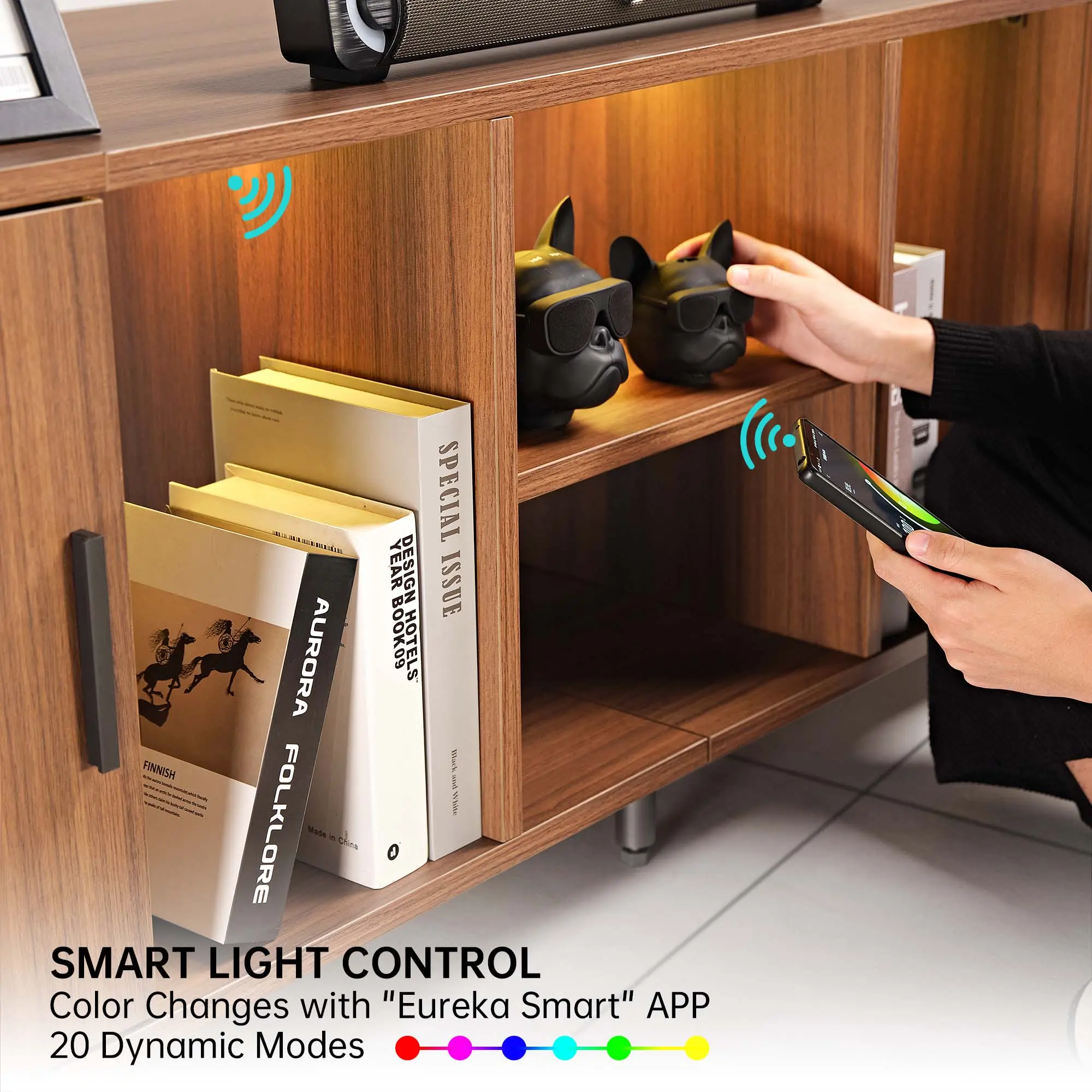 Sonoma 70" LED Light TV Stand Media Console - Image 18