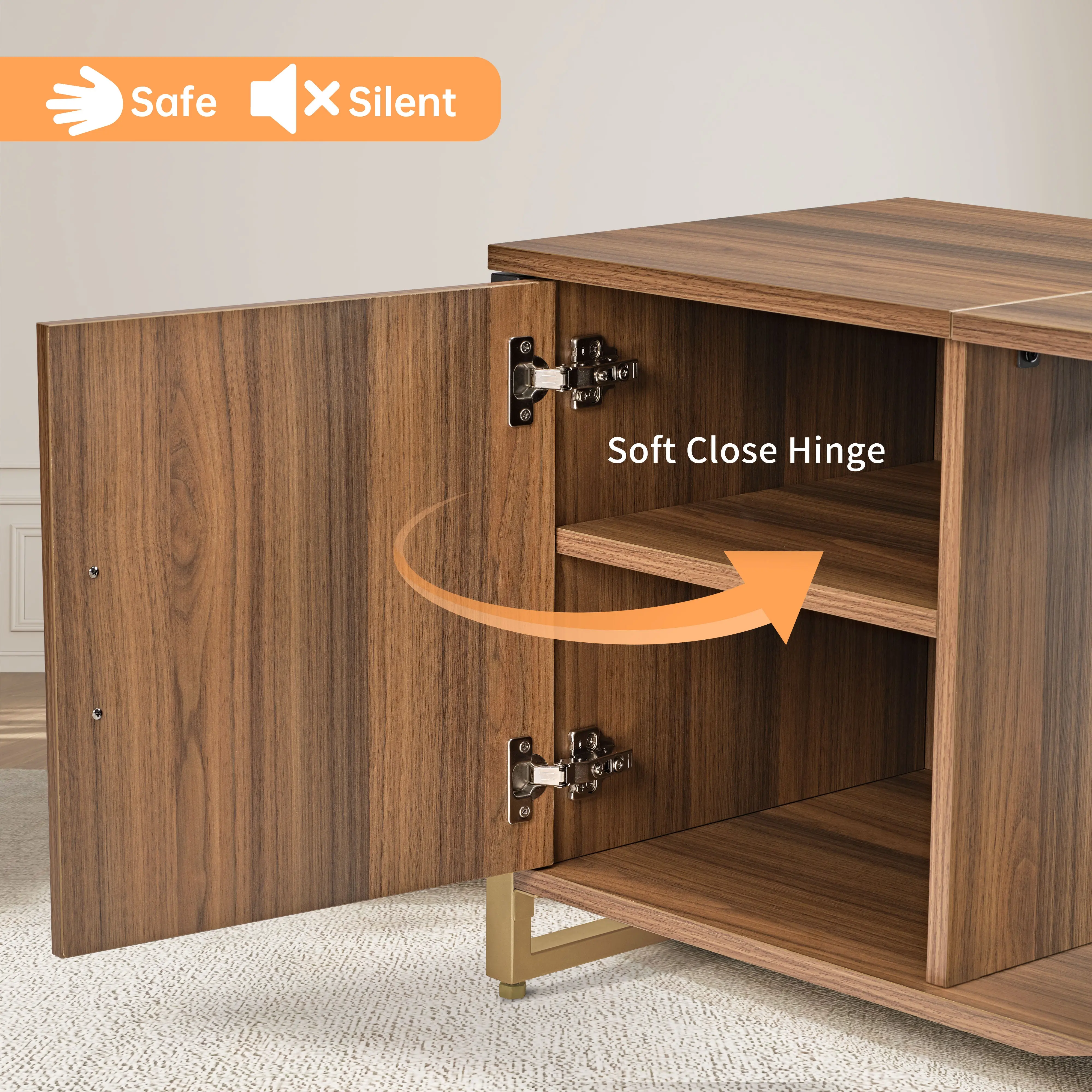 Sonoma 70" LED Light TV Stand Media Console - Image 8