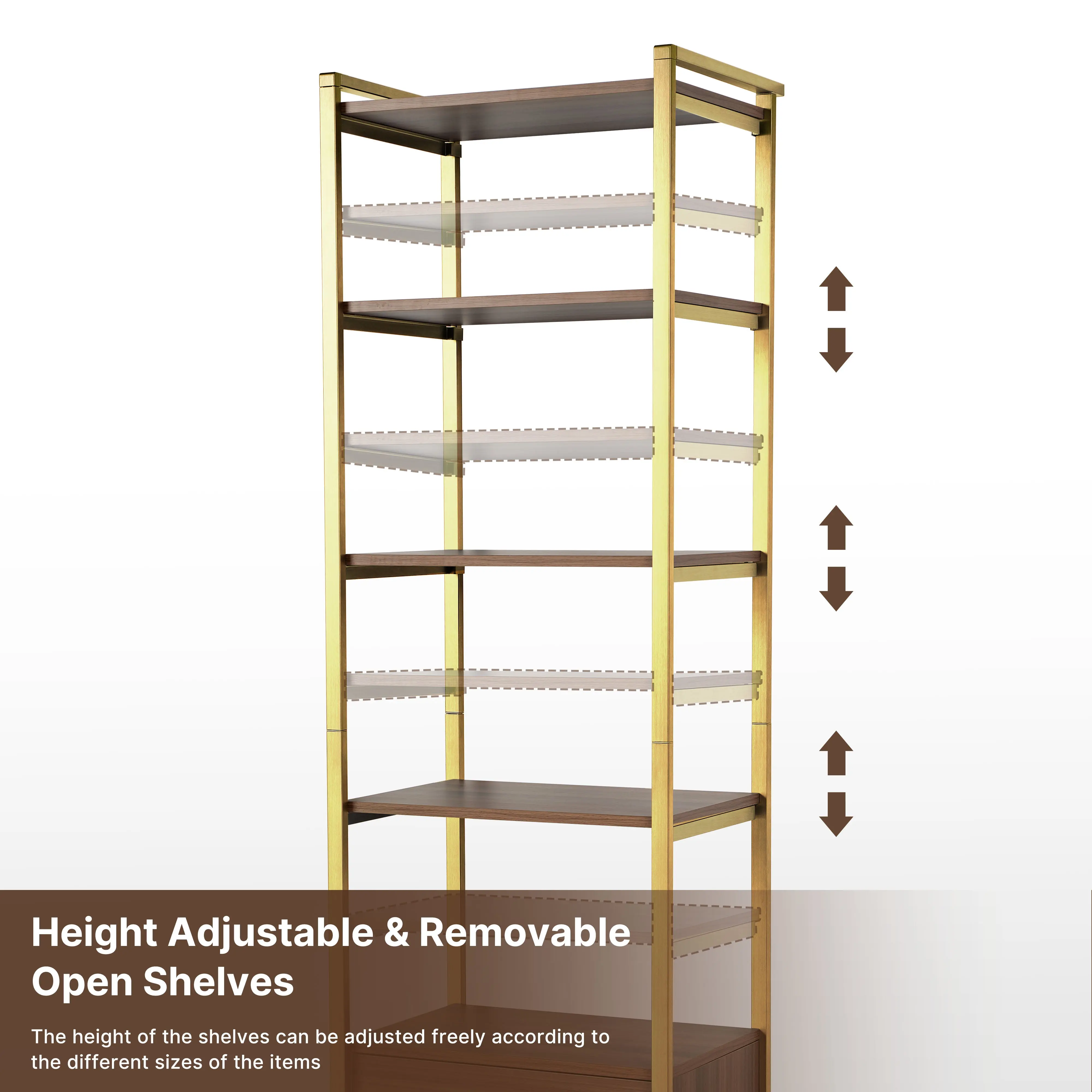 Sonoma 85.2'' Storage Shelf, 5 Tiers, 2 Drawers - Image 6