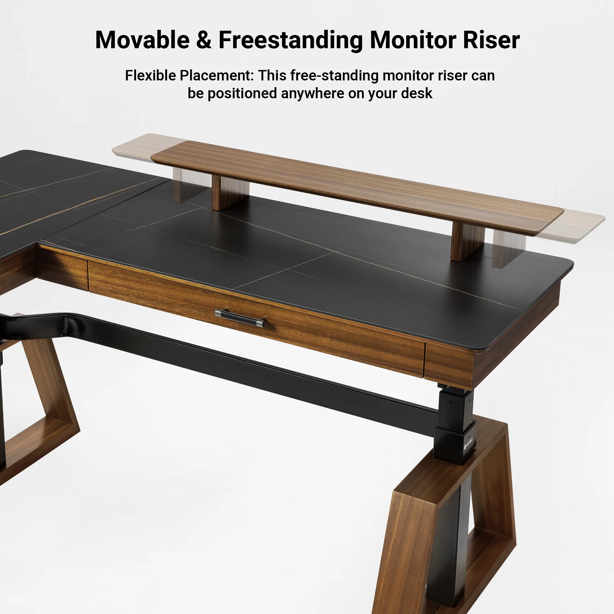 Ark Pro L-Shaped Standing Desk (Sintered Stone, 63"x23") - Image 30