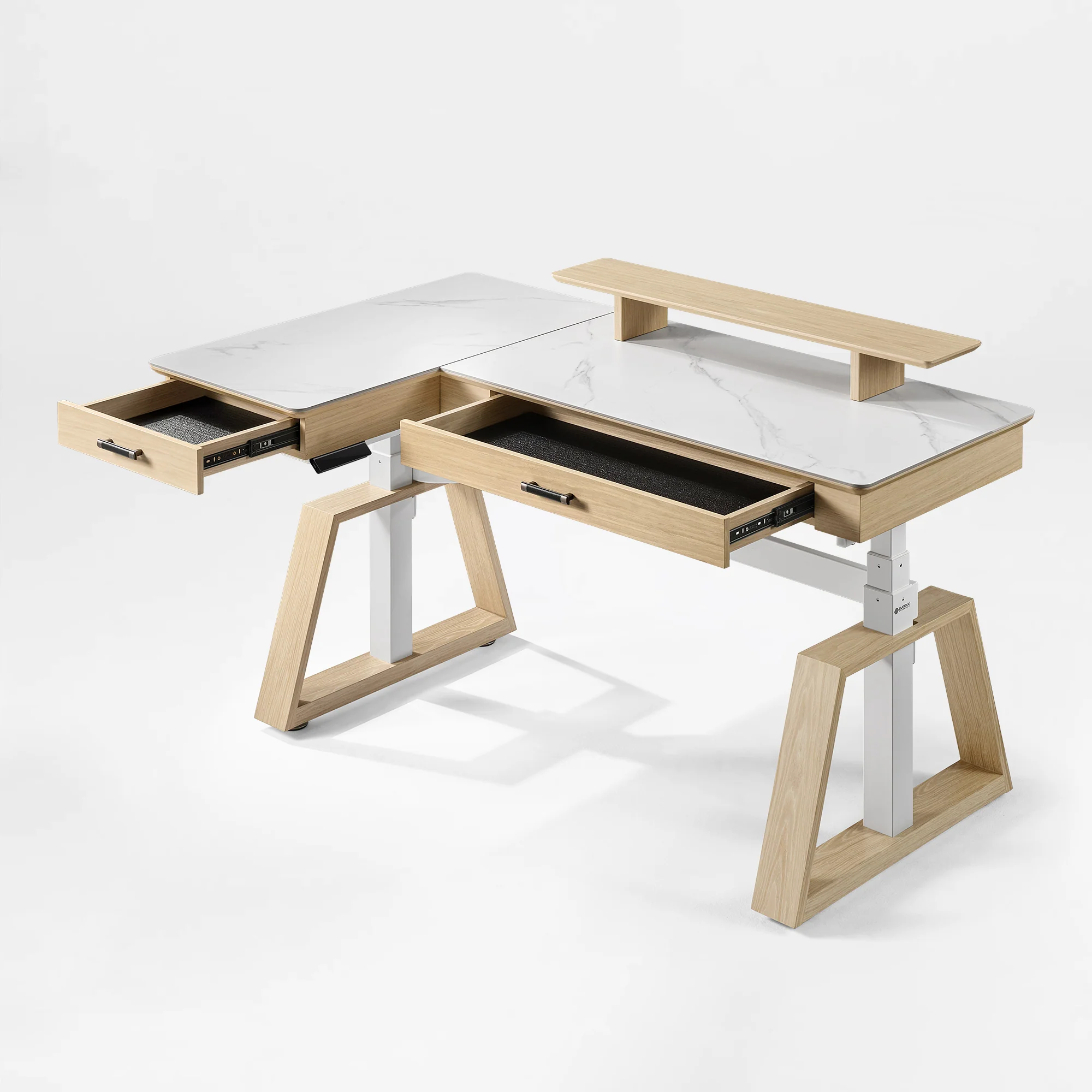 Ark Pro L-Shaped Standing Desk (Sintered Stone, 63"x23") - Image 64