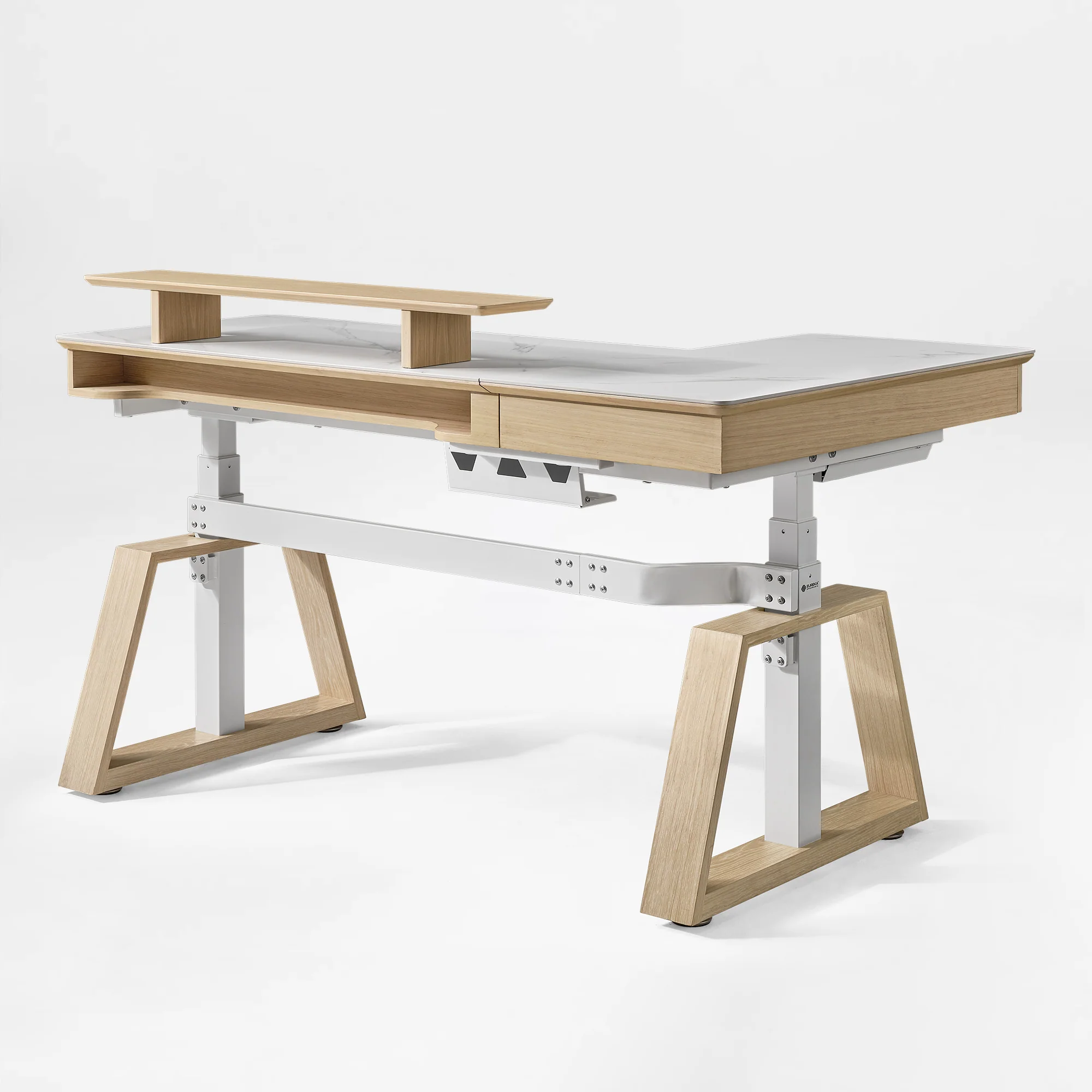 Ark Pro L-Shaped Standing Desk (Sintered Stone, 63"x23") - Image 67