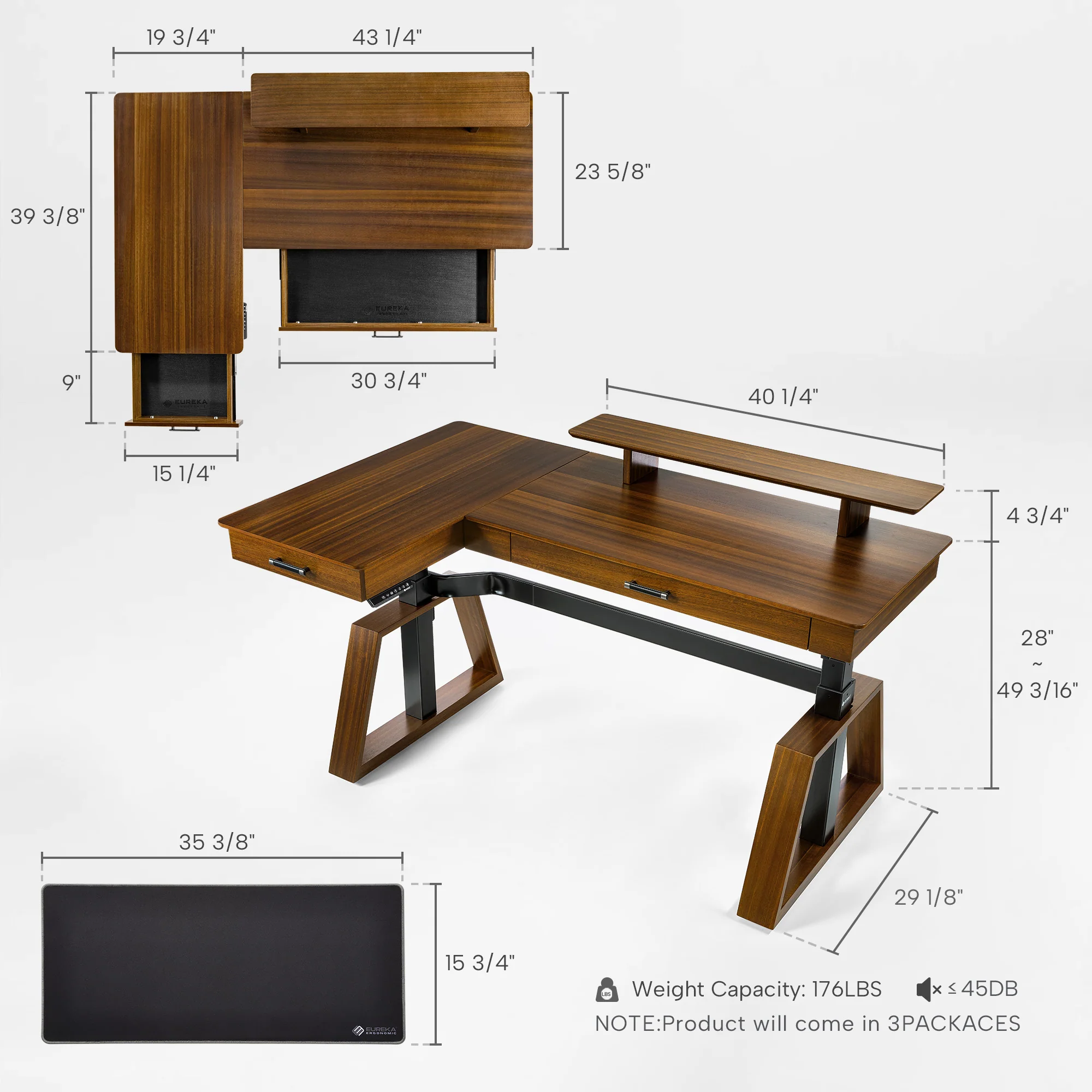 Ark Pro L-Shaped Standing Desk (63"x23") - Image 29