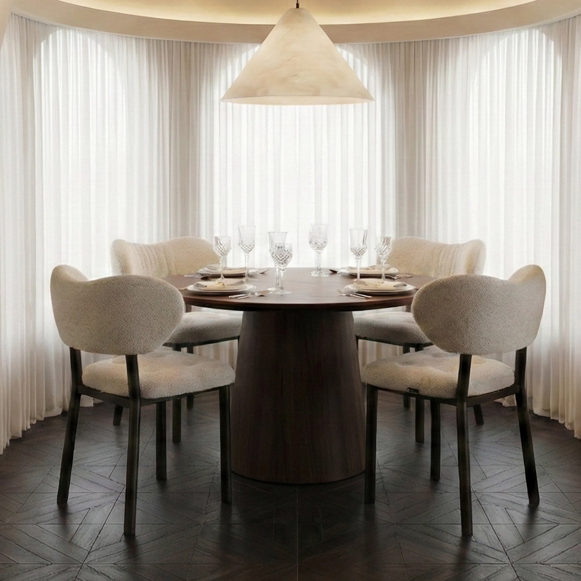 Nibbles, Upholstered Dining Side Chairs Set of 2, White - Image 5