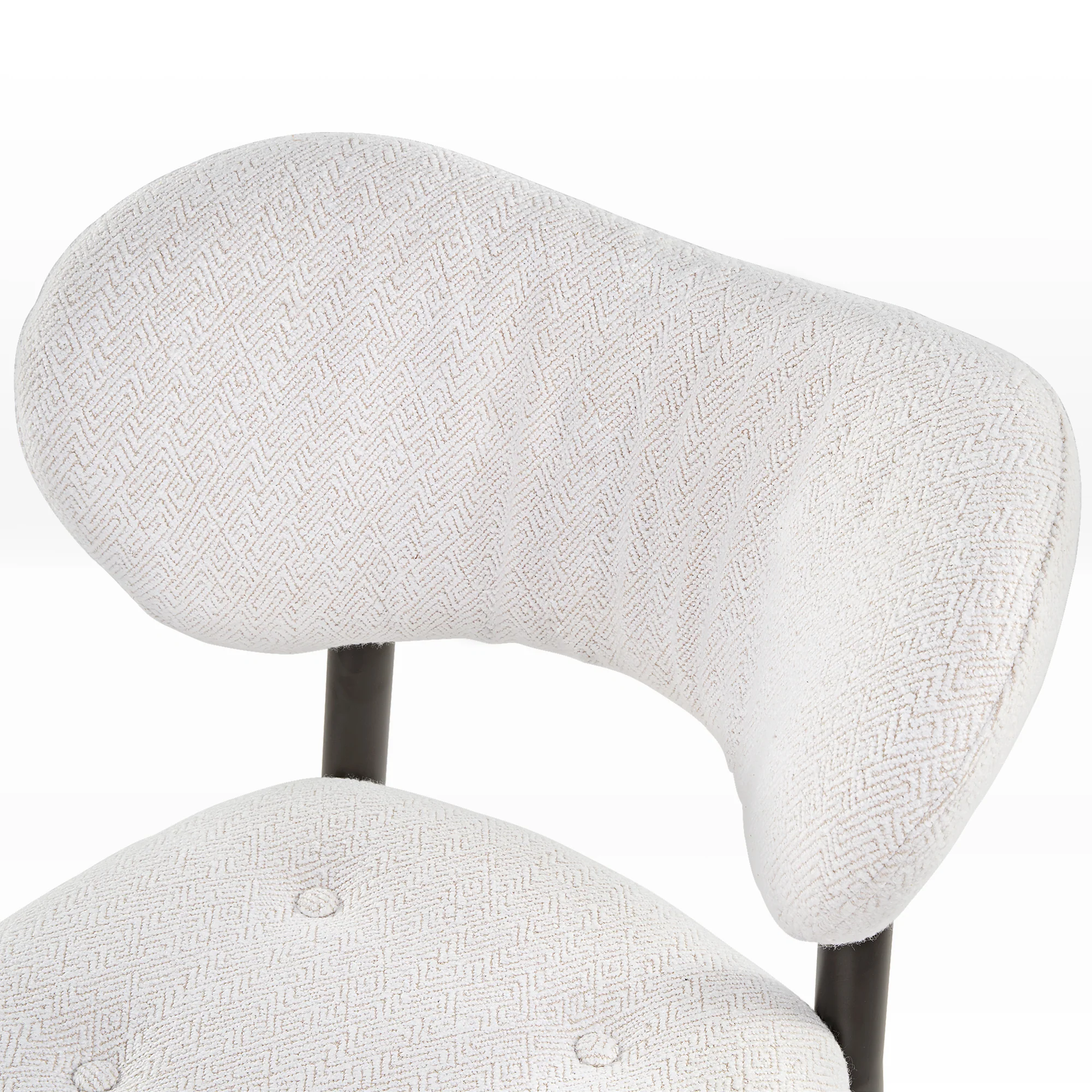 Nibbles, Upholstered Dining Side Chairs Set of 2, White - Image 9