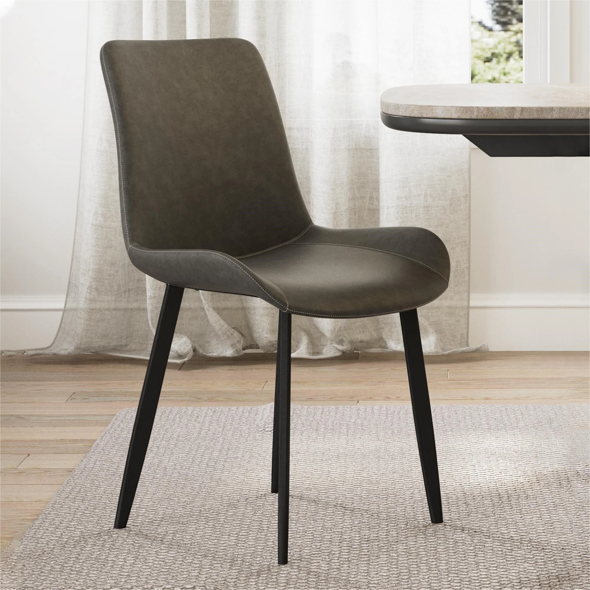 Milo, Dining Side Chairs Set of 2 , Gray - Image 5