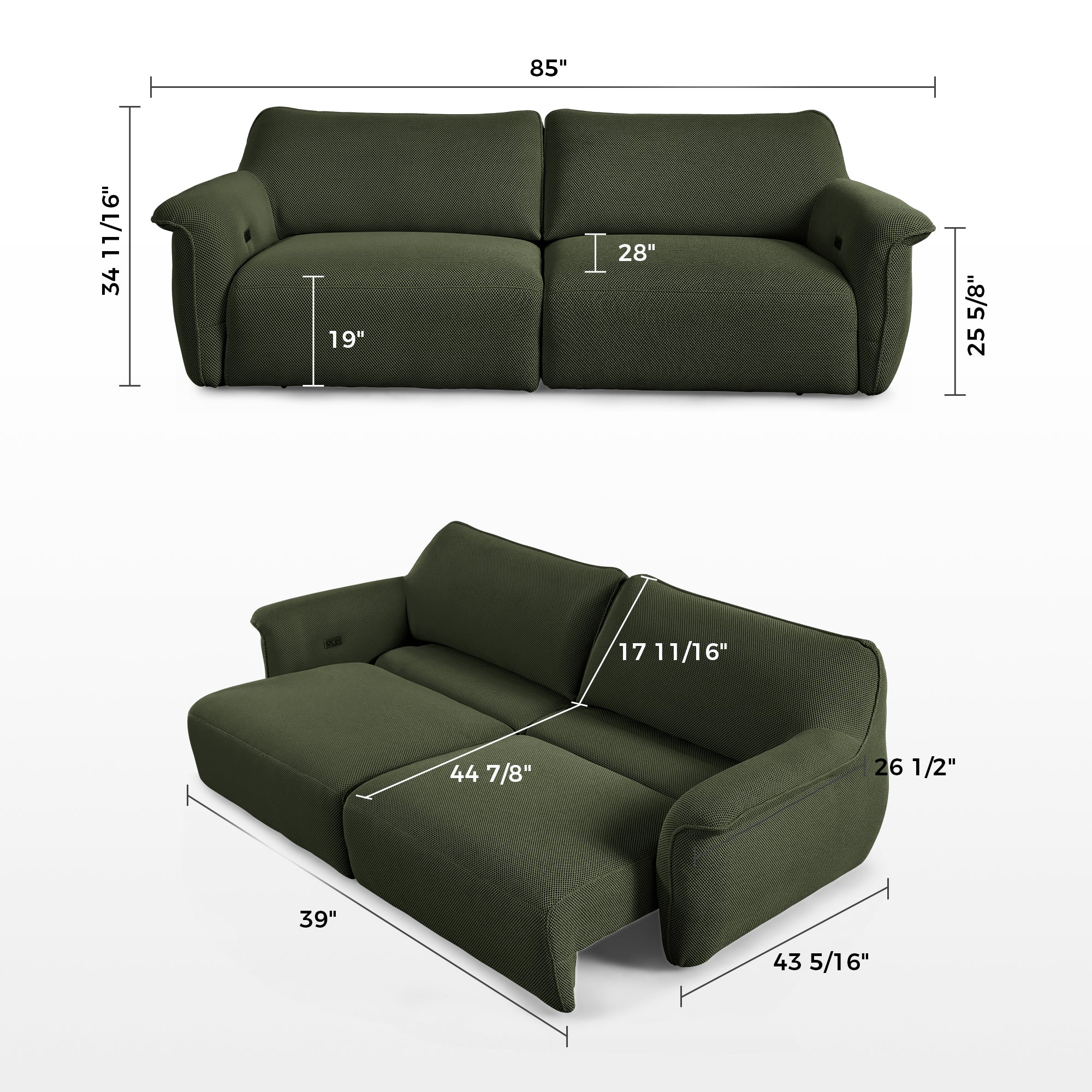 Vero Power Sleeper Sofa - Image 38