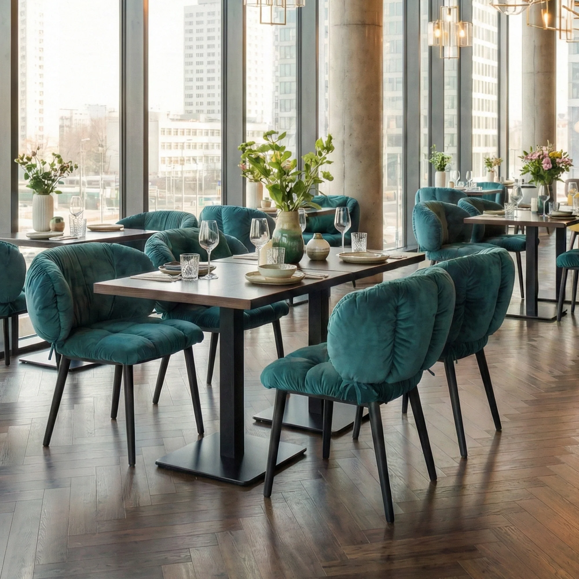 Rlesana, Velvet Dining Side Chair 1 PC, Red/Green - Image 20