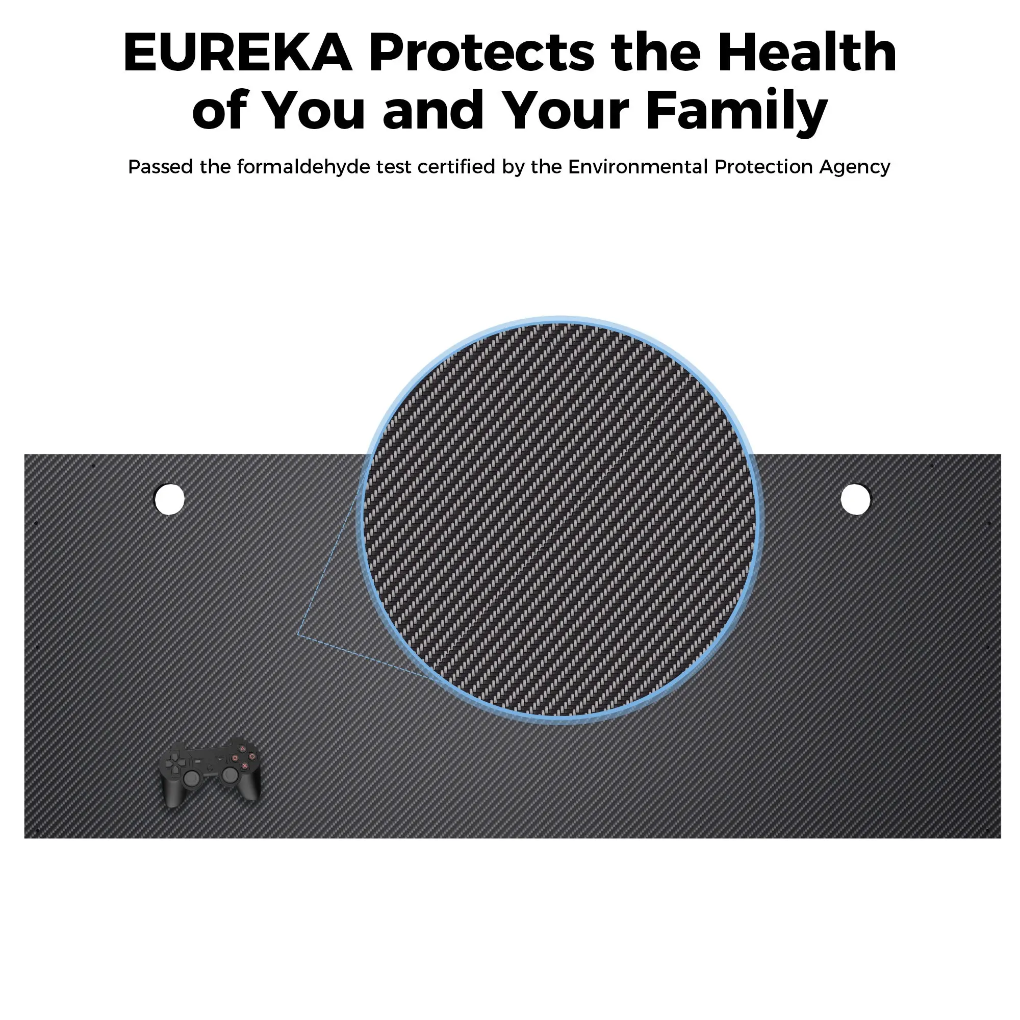 Gaming Desk with Z Shaped Legs (61"x25") - Image 4